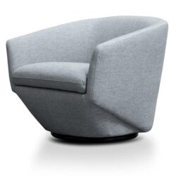 Donna Swivel Lounge Chair - Light Grey by Interior Secrets - AfterPay Available