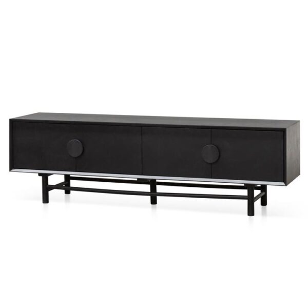 Ducan 1.8m Wooden TV Entertainment Unit - Black by Interior Secrets - AfterPay Available
