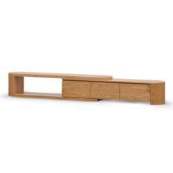 Eliza Extendable TV Entertainment Unit - Natural Oak by Interior Secrets - AfterPay Available