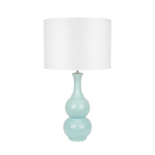 Estelle Classic Poittery Wheel Ceramic Table Lamp Light Green