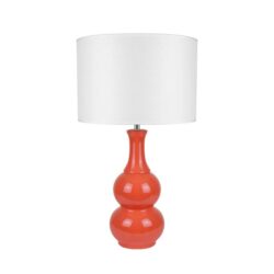 Estelle Classic Poittery Wheel Ceramic Table Lamp Light Orange