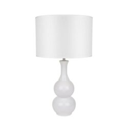 Estelle Classic Poittery Wheel Ceramic Table Lamp Light White