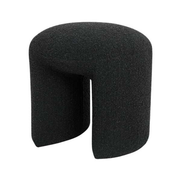 Everet Round Ottoman - Charcoal Boucle by Interior Secrets - AfterPay Available