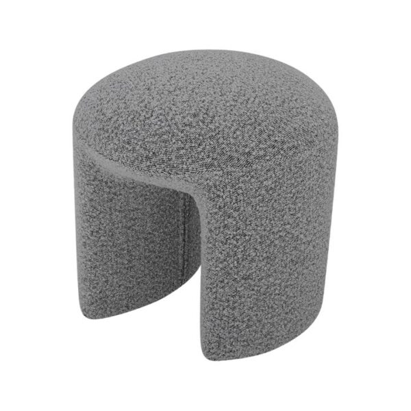 Everet Round Ottoman - Pepper Boucle by Interior Secrets - AfterPay Available
