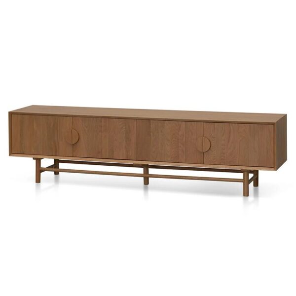 Ex Display - Ducan 2.1m TV Entertainment Unit - Natural Wood by Interior Secrets - AfterPay Available
