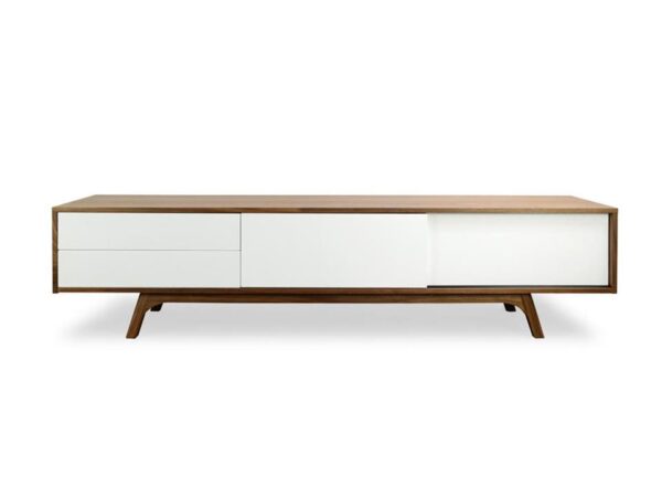 Ex Display - Hendrix 2.1m Wooden TV Entertainment Unit - Walnut by Interior Secrets - AfterPay Available