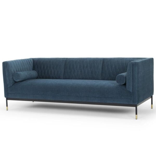 Ex Display - Janie 3 Seater Fabric Sofa - Dusty Blue by Interior Secrets - AfterPay Available