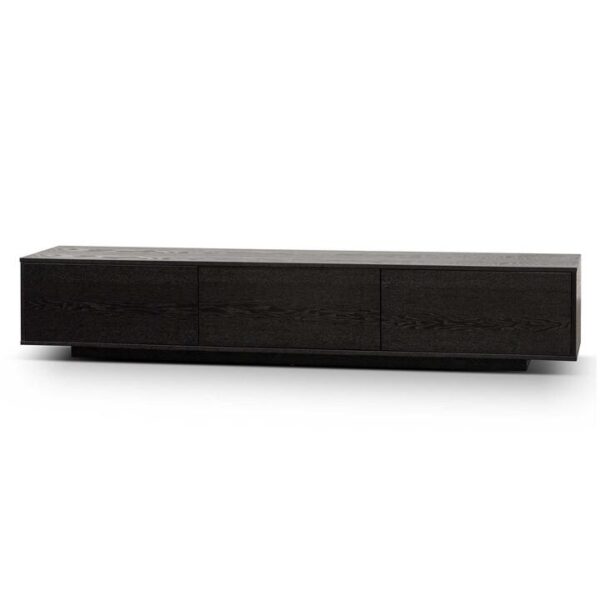 Ex Display - Letty 2.3m Wooden Entertainment Unit - Full Black by Interior Secrets - AfterPay Available
