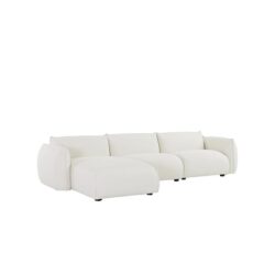 Ferrell 3 Seater Left Chaise Sofa - Beige by Interior Secrets - AfterPay Available