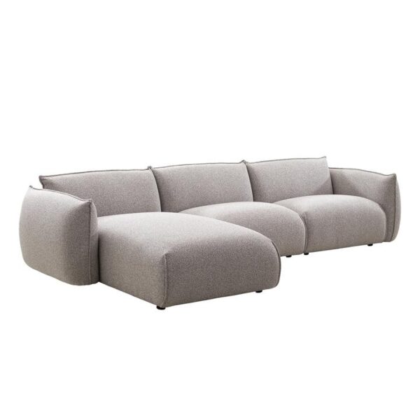 Ferrell 3 Seater Left Chaise Sofa - Clay Grey by Interior Secrets - AfterPay Available
