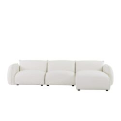 Ferrell 3 Seater Right Chaise Sofa - Beige by Interior Secrets - AfterPay Available