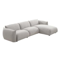 Ferrell 3 Seater Right Chaise Sofa - Clay Grey by Interior Secrets - AfterPay Available