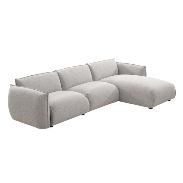 Ferrell 3 Seater Right Chaise Sofa - Clay Grey by Interior Secrets - AfterPay Available