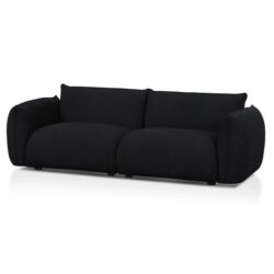 Ferrell 3 Seater Sofa - Black Boucle by Interior Secrets - AfterPay Available