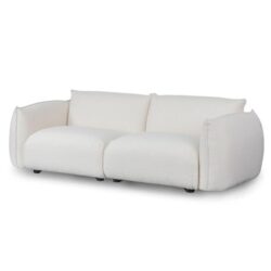 Ferrell 3 Seater Sofa - White Wash Boucle by Interior Secrets - AfterPay Available