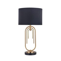 Flora Modern Elegant Table Lamp Desk Light - Black
