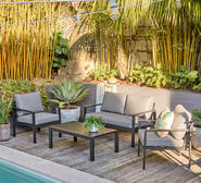 Fraser Outdoor 2 Seater Narrow Frame Sofa Grey