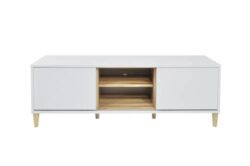 Gina Modern TV Stand Cabinet Entertainment Unit - 1.5m - High Gloss White