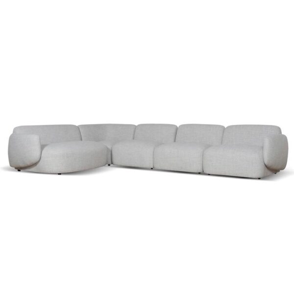 Gosling Left Chaise Modular Sofa - Cloud Grey by Interior Secrets - AfterPay Available