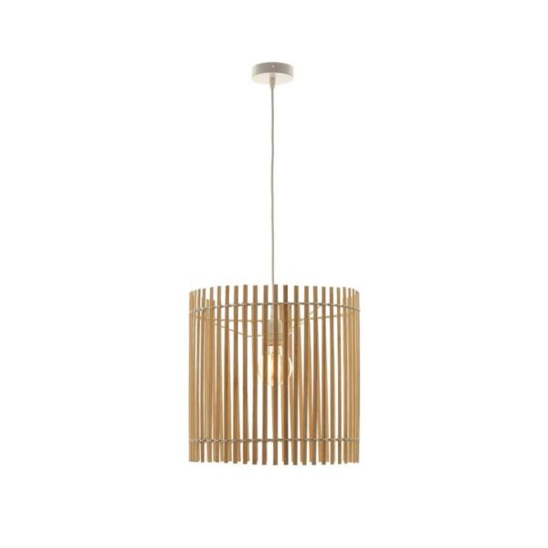Hawk Classic Oriental Wooden Bamboo Shade Hanging Pendant Light Lamp Natural/Cream