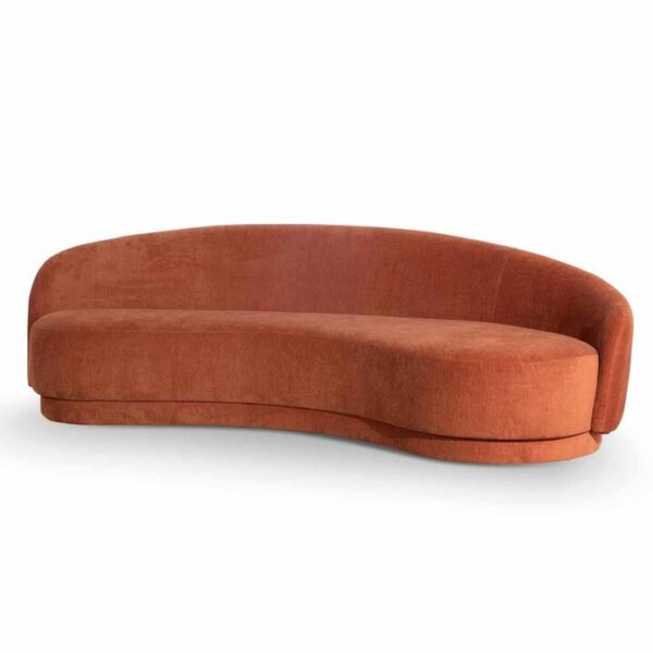 Henry 4 Seater Fabric Sofa - Rust - Last One by Interior Secrets - AfterPay Available