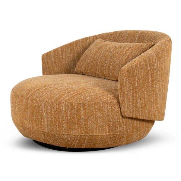 Janis Swivel Armchair - Ginger Brown by Interior Secrets - AfterPay Available
