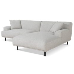 Jasleen Right Chaise Sofa - Clay Grey by Interior Secrets - AfterPay Available