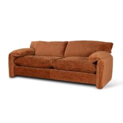 Jordie 3 Seater Fabric Sofa - Pumpkin by Interior Secrets - AfterPay Available