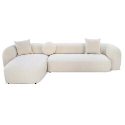 Justus 3 Seater Left Chaise Sofa - Oatmeal Beige by Interior Secrets - AfterPay Available