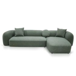 Justus 3 Seater Right Chaise Sofa - Amazon Green by Interior Secrets - AfterPay Available