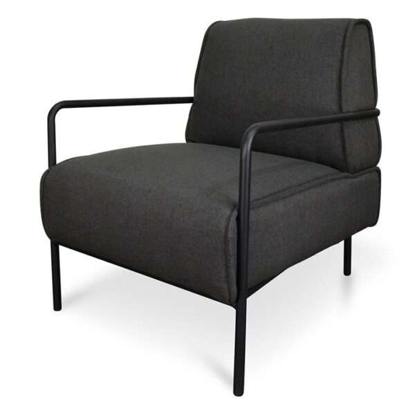 Ken Fabric Lounge Chair - Dark Grey by Interior Secrets - AfterPay Available