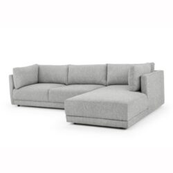 Kerry 3 Seater Fabric Right Chaise Fabric Sofa - Graphite Grey - Last One by Interior Secrets - AfterPay Available