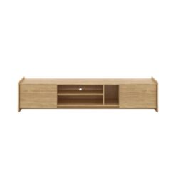 Kornas Wooden Large Lowline Entertainment Unit TV Stand 180cm W/ 2-Doors Natural