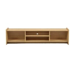Kornas Wooden Lowline Entertainment Unit TV Stand 159cm W/ 2-Door Natural