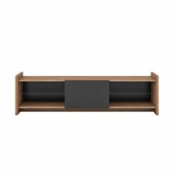 Laura Modern Scandinavian Lowline TV Stand Entertainment Unit 165cm - Walnut