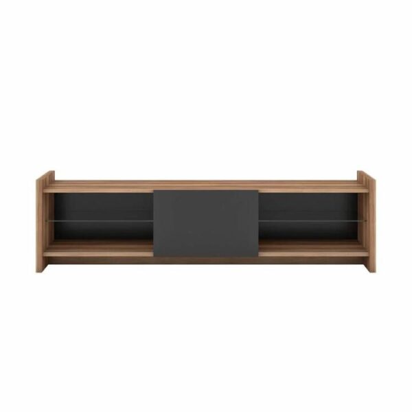 Laura Modern Scandinavian Lowline TV Stand Entertainment Unit 165cm - Walnut