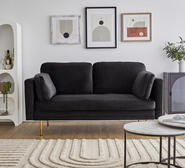 Leandre 2 Seater Sofa Black