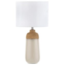 Leuca Ceramic Table Lamp - Tan by Interior Secrets - AfterPay Available