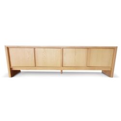 Linden 2.1m Travertine Top TV Entertainment Unit - Creme Ash by Interior Secrets - AfterPay Available