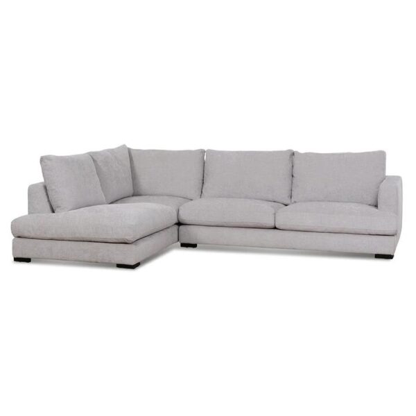 Lucinda 4 Seater Fabric Left Chaise Sofa - Oyster Beige by Interior Secrets - AfterPay Available