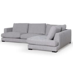 Lucinda 4 Seater Fabric Right Chaise Sofa - Oyster Beige by Interior Secrets - AfterPay Available