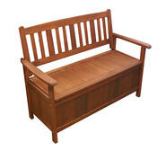 Malay 2 Seater Outdoor Storage Bench Brown