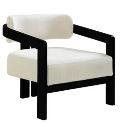 Malene Black Armchair - Linen by Interior Secrets - AfterPay Available