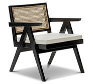 Mara 1 Seater Rattan Armchair Black