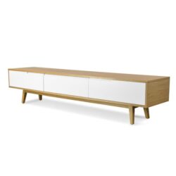 Marc 2.1m Wooden Scandinavian TV Unit - Lowline - Natural by Interior Secrets - AfterPay Available