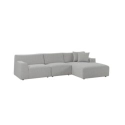 Marlin 3 Seater Right Chaise Fabric Sofa - Clay Grey by Interior Secrets - AfterPay Available