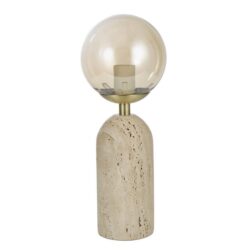 Mercury Tavertine Table Lamp - Natural by Interior Secrets - AfterPay Available