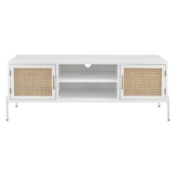 Mia Lowline Entertainment Unit TV Stand Storage Cabinet 144cm - White - White