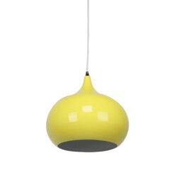 Mini Kirby Inverted Bowl Metal Pendant Light Lamp - Luminous Yellow