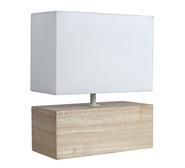 Monn Rectangle Table Lamp White